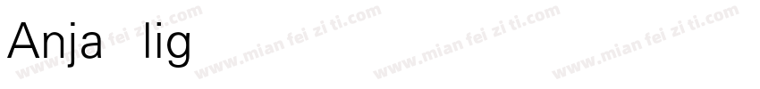 Anja light字体转换